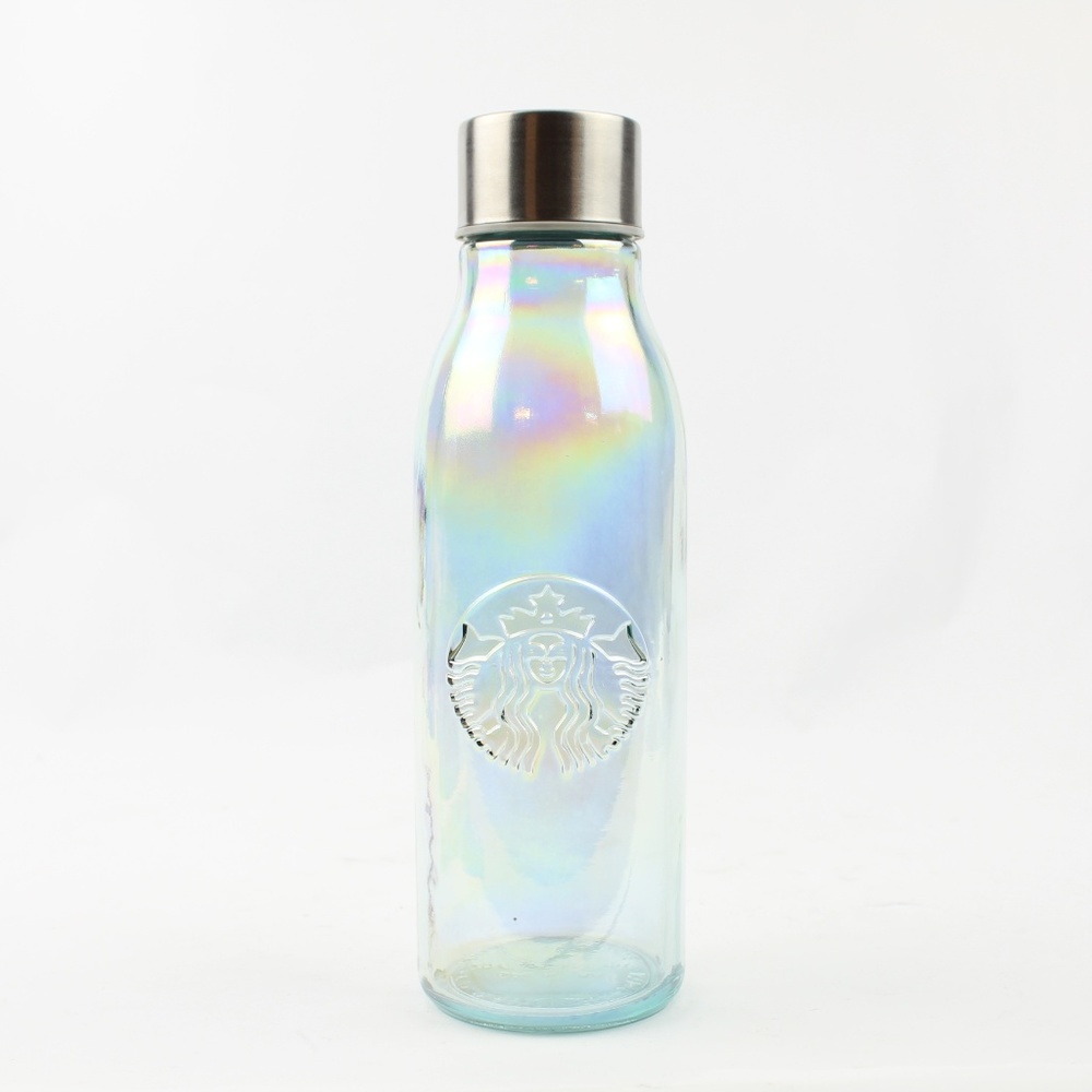 Starbucks Recycled Glass Iridescent Rainbow Bottle - Picture 3 of 4